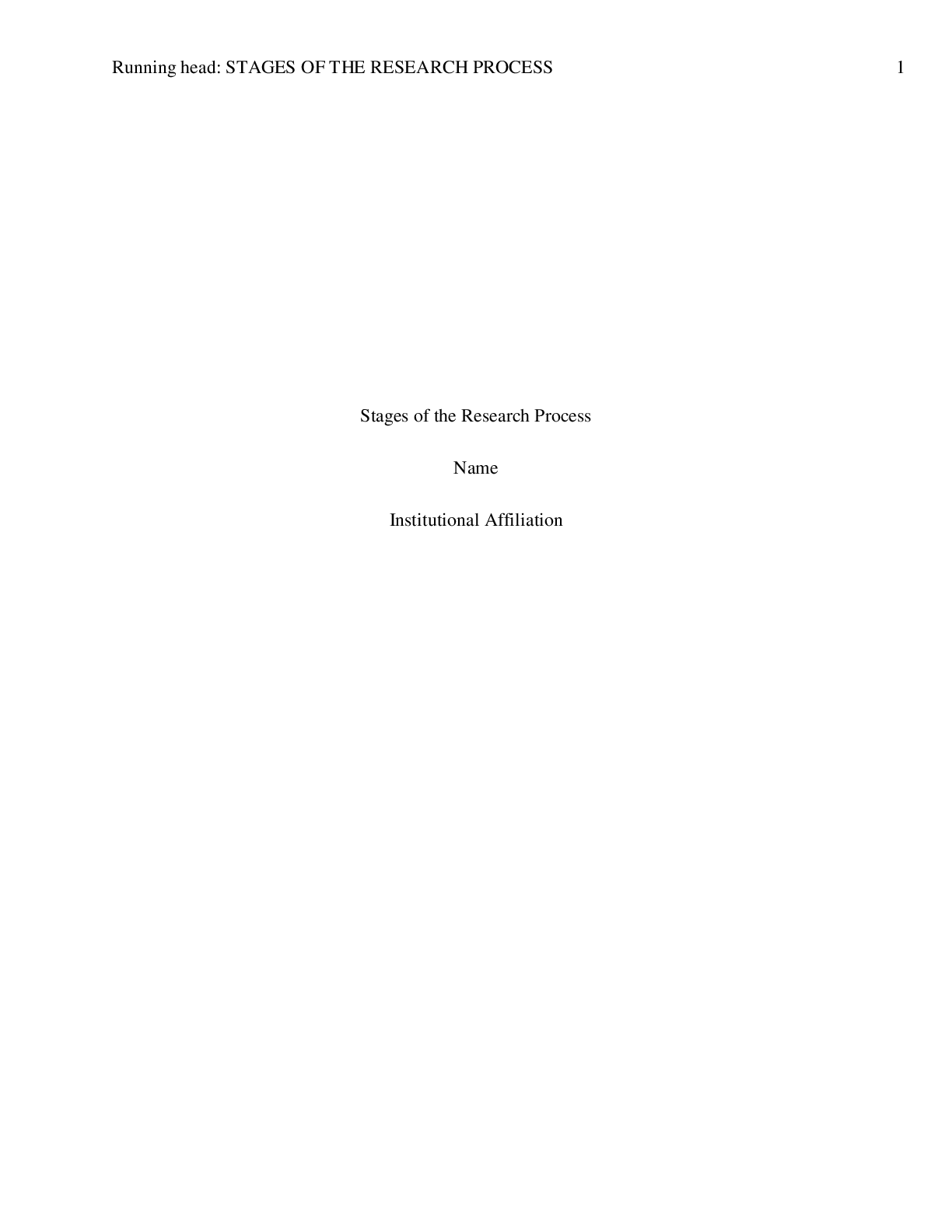 Preview image of Stages in Research document